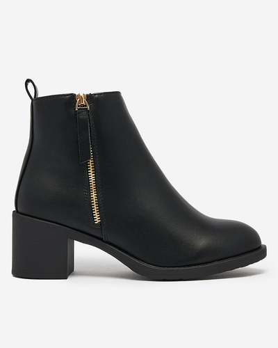 Royalfashion Schwarzes Öko-Leder Damenstiefel Rejerry
