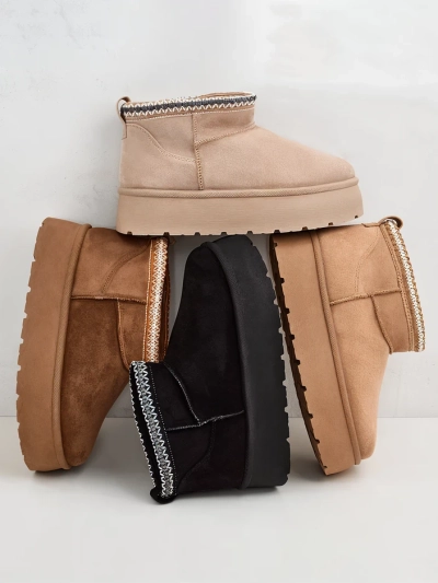 Royalfashion Damen Kurzstiefel a'la Schneestiefel Xoalla