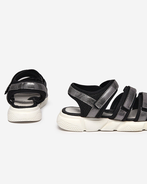 Босоніжки для дівчат на липучках з графіту Mumin - Footwear