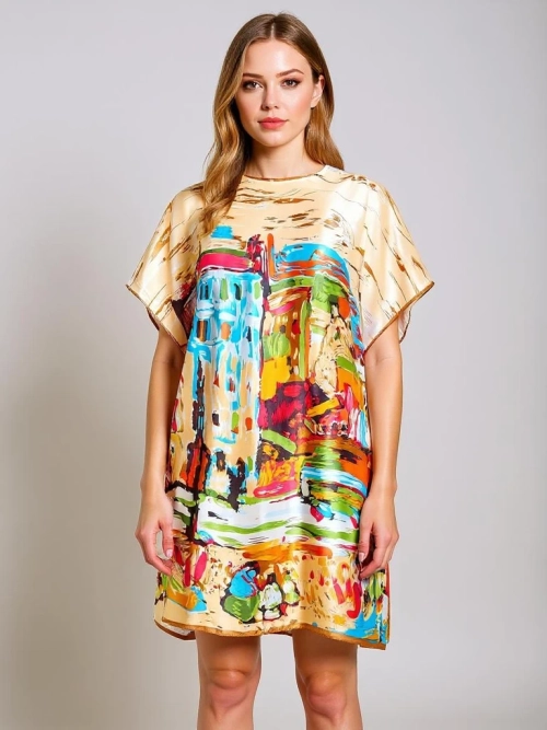 Pareo Melodia Venezia by Royalfashion – кольорове парео до колін з поліестеру