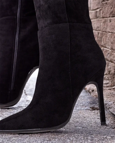 Royalfashion Damen Stiletto Stiefel Aufi