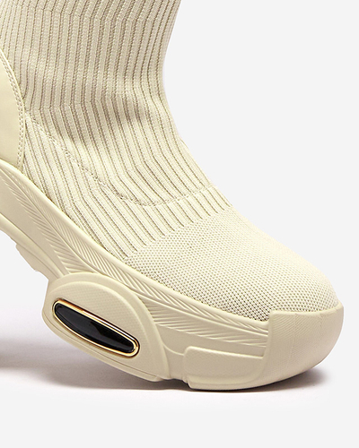 Beige Damenstiefel zum Hineinschlüpfen Georisa - Footwear