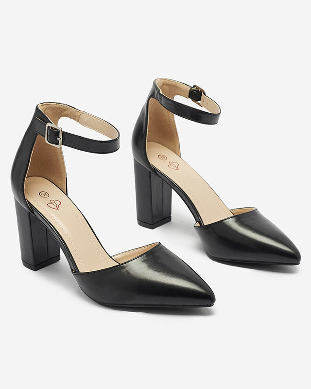 OUTLET Damen Pumps auf einem Pfosten in schwarzer Farbe- Schuhe