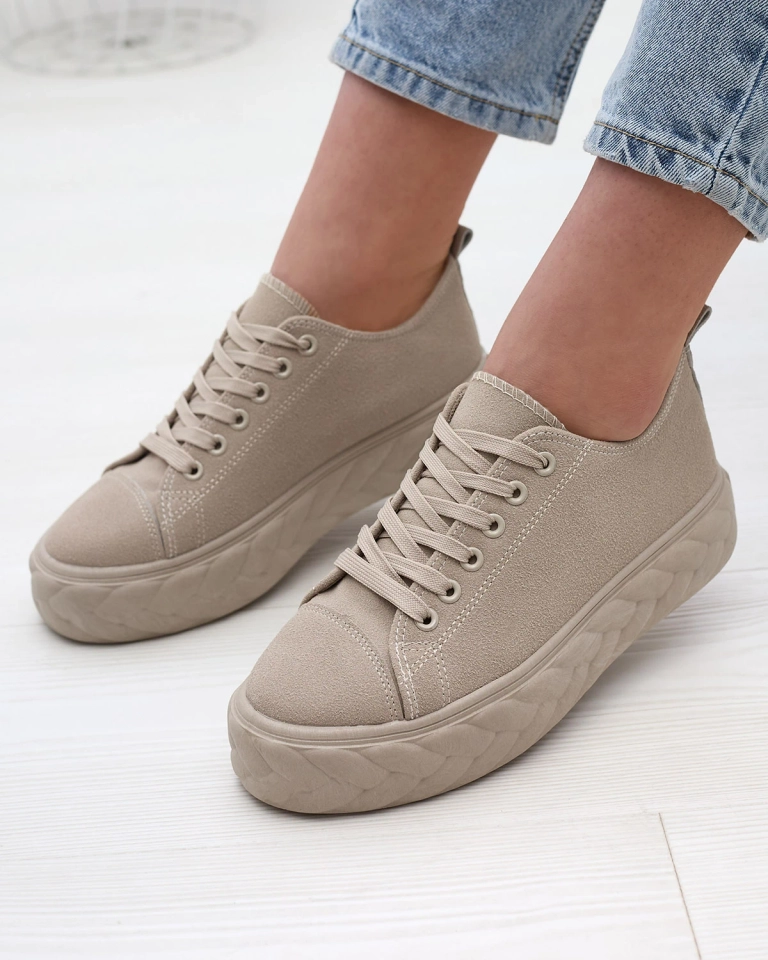 Beige Damen Plateau-Sneaker Sedix Footwear