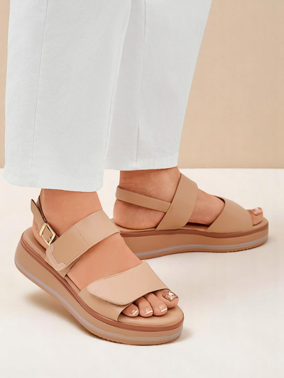 Royalfashion Damensandalen mit dickerer Sohle Tulipp