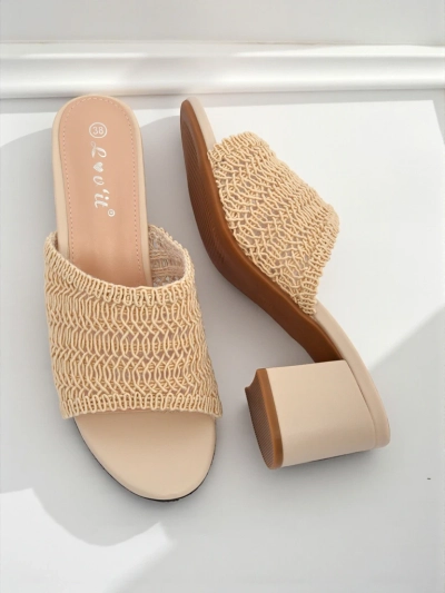 Royalfashion Damen Pantoletten mit Blockabsatz Sole Bloom