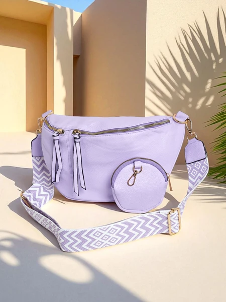 Royalfashion Halbkreisförmige kleine Damenhandtasche aus Öko-Leder Velia Cuve