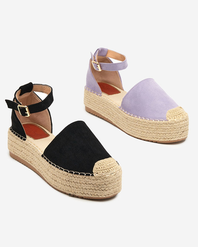 Lila Damensandalen a'la Espadrilles auf der Olikar-Plattform - Schuhe