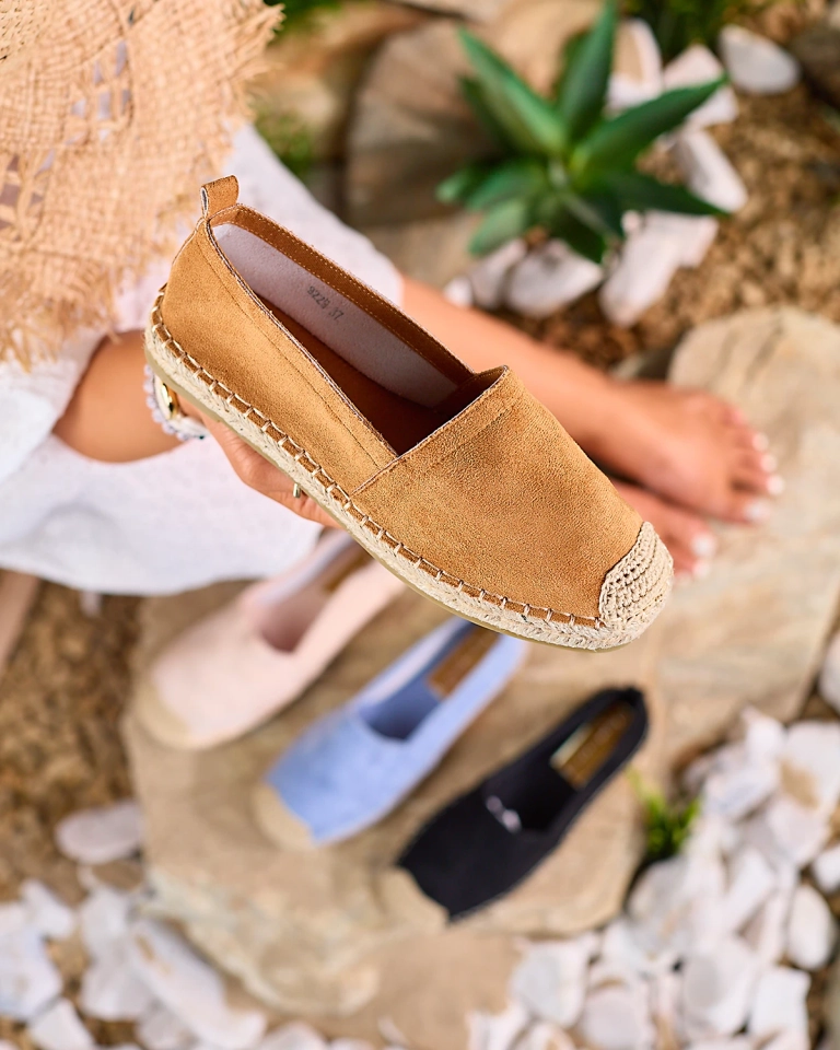 Royalfashion Camel Damen-Espadrilles Lessilla