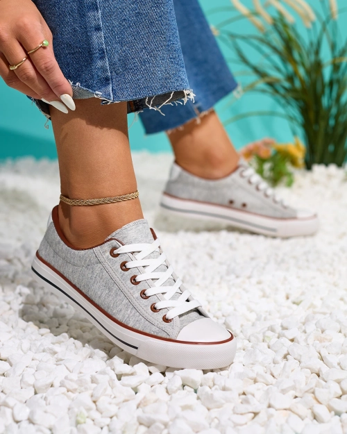 Royalfashion Світло-сірі жіночі кеди Gumpy