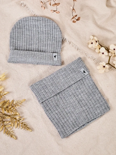 Royalfashion Winter Universal Set - Mütze mit Schlauchschal