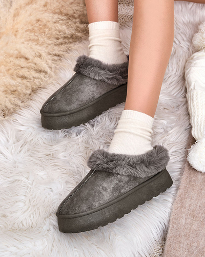 Royalfashion Damen Kurzstiefel a'la Schneestiefel Kapfiee