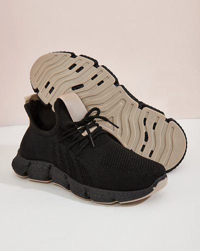 Sportschuhe in Schwarz und Beige für Damen Bommgi - Schuhe