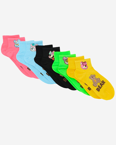 Set Damensocken mit Aufdruck 5 / Packung - Unterwäsche