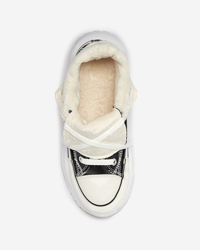 OUTLET Damen schwarze isolierte Plateau-Sportschuhe a'la sneakers Retiha - Schuhe