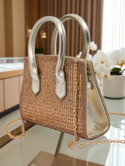 Royalfashion Damen Clutch Handtasche mit Zirkonia Seren Voux