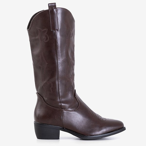 Коричневі жіночі черевики з еко-шкіри Peitra - Взуття