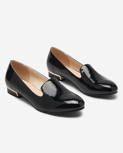 Schwarz lackierte Damen-Slipper Svieco - Schuhe