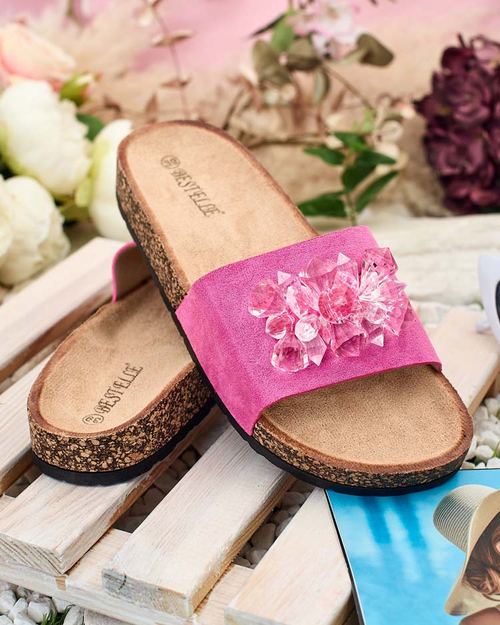 Royalfashion Жіночі шльопанці Villo зі стразами