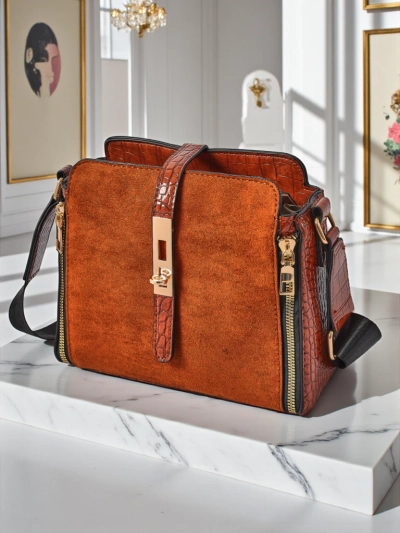 Clementia Braune Damenhandtasche aus Öko-Leder – Stilvoll für jeden Tag