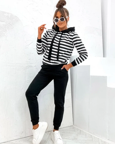 Royalfashion Damen-Set aus gestreifter Baumwolle