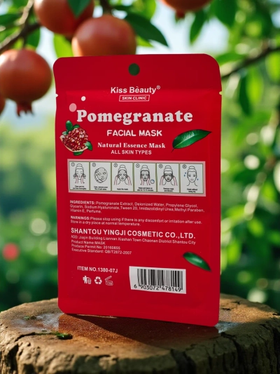 Gesichtsmaske mit Granatapfel - hellt die Haut auf und strafft sie