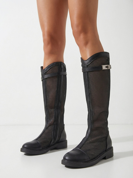 Royalfashion Hoch perforierte Damen-Stiefeletten Ovittole