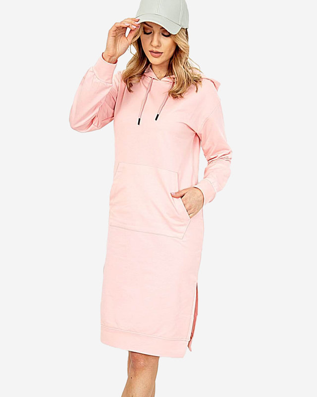 Knielanges Puderkleid für Damen - Bekleidung