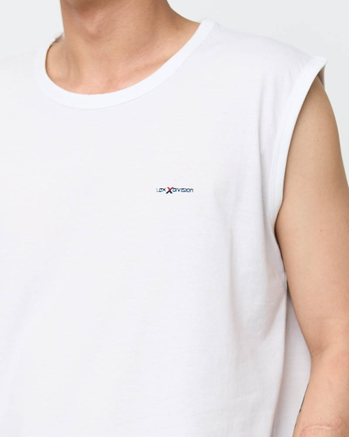 Чоловіча біла футболка без рукавів - Одяг