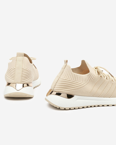 OUTLET Sportschuhe aus beigefarbenem Stoff für Damen Erina - Schuhe