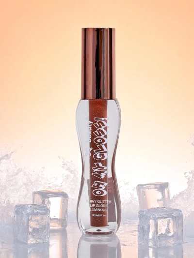 Lippengloss mit Glitzer in der Farbe Simulation