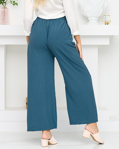 Türkis Weite Palazzo-Hose für Damen Kleidung