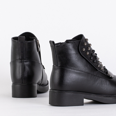 Hübsche schwarze Mädchenstiefel mit Idiloso-Jets - Schuhe