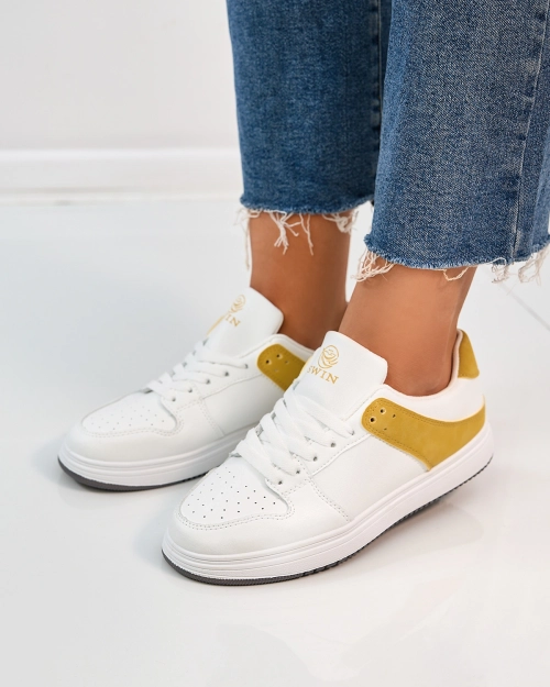 Жіночі спортивні туфлі Royalfashion Mustard білі Elevace