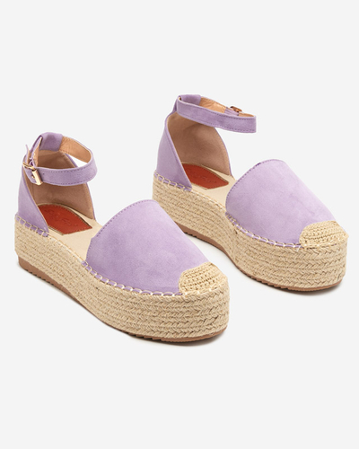 Lila Damensandalen a'la Espadrilles auf der Olikar-Plattform - Schuhe