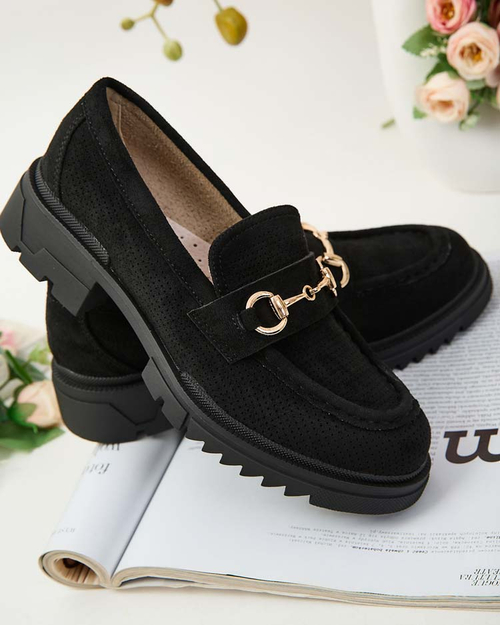 Royalfashion Жіночі ажурні мокасини з ланцюжком Imerila