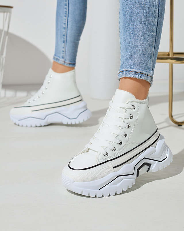 Plateau Sneaker WeiÃƒÂŸe Sneaker Damen Hohe Sohle Leichte