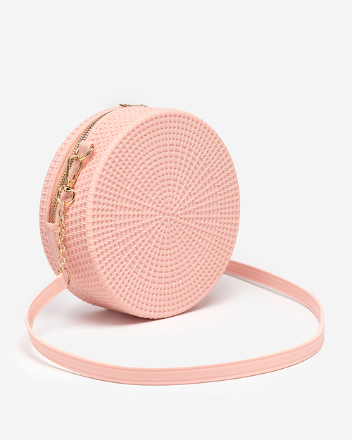 Світло-рожева сумочка з тисненням