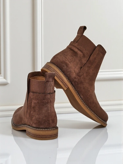 Damen Stiefeletten im Chelsea-Stil aus Öko-Wildleder Veysi