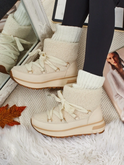 Damen Schneestiefel a'la mit Fell Verruna