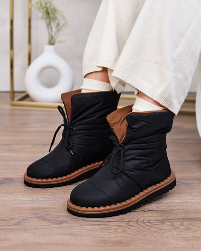 Royalfashion Damen Schlupf-Schneestiefel in schwarz Nevonsis