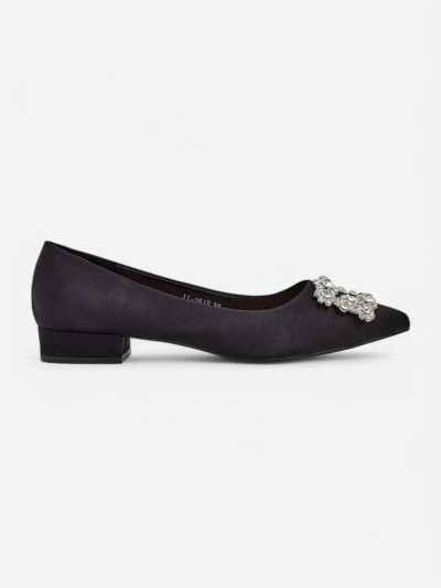 Royalfashion Damen Ballerinas aus satinähnlichem Material mit einer Schnalle Legant