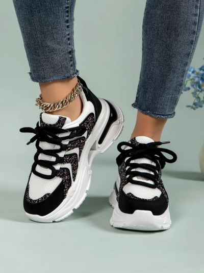 Royalfashion Damen Sportliche Plateau Sneakers Angello