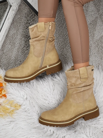 Höhere Damenstiefeletten aus Öko-Wildleder Liora