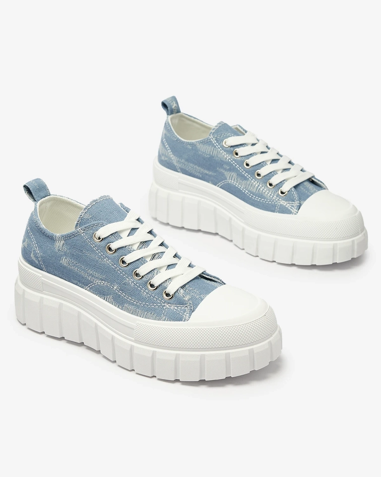 OUTLET Blaue Damen Plateau-Sneakers dexif - Schuhe