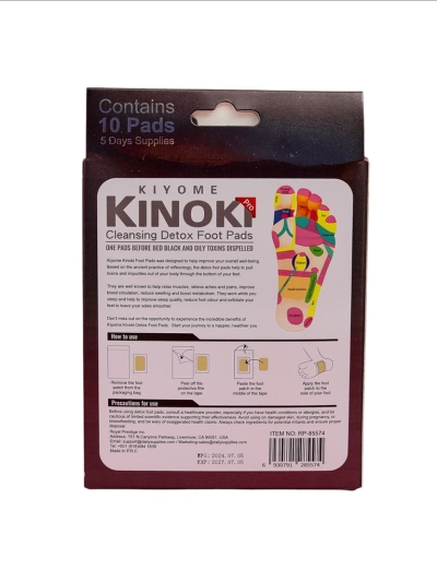 Entgiftende Fußpflaster DETOX KINOKI 10 Stk Beifuß