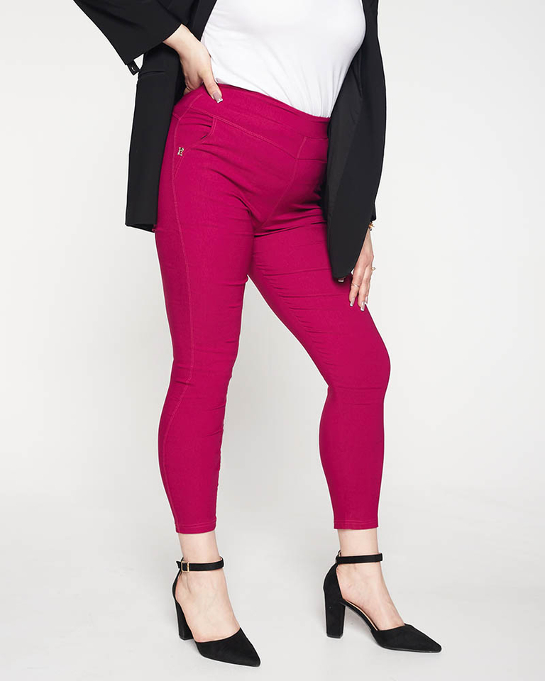 Fuchsia Damen-Treggings in ÜBERGRÖSSE - Kleidung