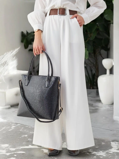 Royalfashion Handtasche aus Lackleder für Frauen mit Prägung