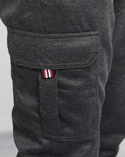 Dunkelgraue Jogginghose mit Taschen für Herren - Kleidung