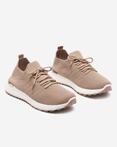 OUTLET Hellbraune gewebte Turnschuhe Erina für Damen - Schuhe